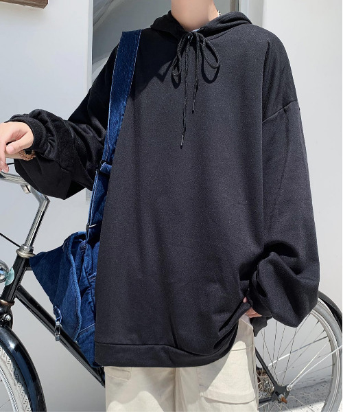 neos(ネオス)の「【neos -addictive design-】ビッグシルエット 裏シャギー 裏起毛 ファー プルパーカー(パーカー・メンズ・ブラック/ブラウン/ブルー/ワインレッド・MEDIUM/LARGE)」の9枚目の写真