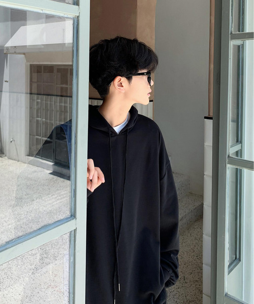 neos(ネオス)の「【neos -addictive design-】ビッグシルエット 裏シャギー 裏起毛 ファー プルパーカー(パーカー・メンズ・ブラック/ブラウン/ブルー/ワインレッド・MEDIUM/LARGE)」の19枚目の写真