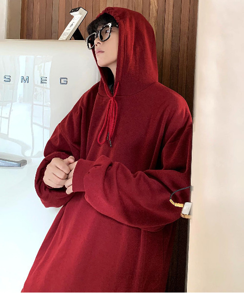 neos(ネオス)の「【neos -addictive design-】ビッグシルエット 裏シャギー 裏起毛 ファー プルパーカー(パーカー・メンズ・ブラック/ブラウン/ブルー/ワインレッド・MEDIUM/LARGE)」の18枚目の写真