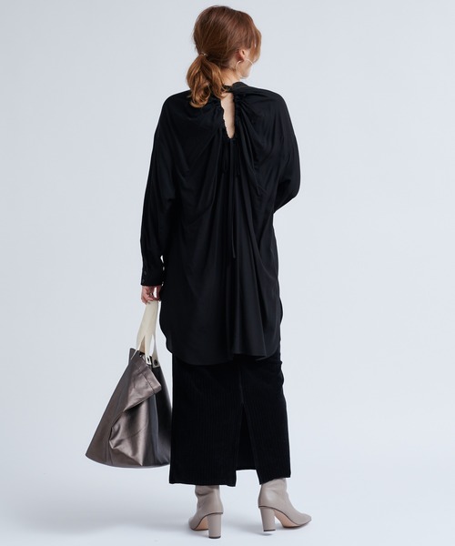 DouDou（ドゥドゥ）の「コーデュロイジャージースカート（スカート・レディース・ブラック/グレイッシュベージュ/ボルドー・FREE）」の21枚目の写真