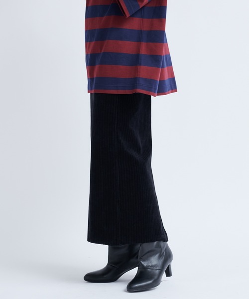 DouDou（ドゥドゥ）の「コーデュロイジャージースカート（スカート・レディース・ブラック/グレイッシュベージュ/ボルドー・FREE）」の5枚目の写真