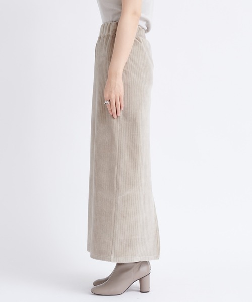 DouDou（ドゥドゥ）の「コーデュロイジャージースカート（スカート・レディース・ブラック/グレイッシュベージュ/ボルドー・FREE）」の6枚目の写真