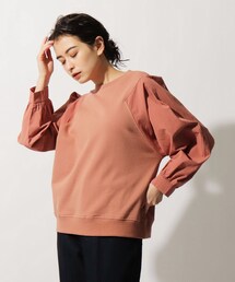 OZOC（オゾック）の「◆【洗える】袖切替裏毛プルオーバー（Tシャツ/カットソー）」