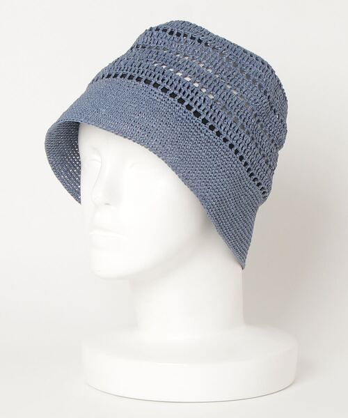 Ray BEAMS（レイビームス）の「Ray BEAMS / 透かし編み ハット（ハット・レディース・ブラウン/ブルー・ONE SIZE）」の3枚目の写真