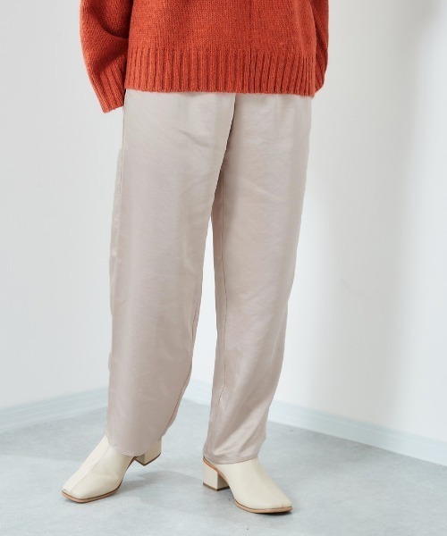 cepo（セポ）の「カラーサテンイージーパンツ（その他パンツ・レディース・ブラック/ベージュ/グレー/ブルー/グリーン/モカ・M）」の5枚目の写真