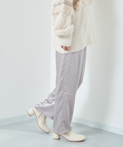 cepo（セポ）の「カラーサテンイージーパンツ（その他パンツ・レディース・ブラック/ベージュ/グレー/ブルー/グリーン/モカ・M）」の3枚目の写真