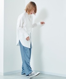 カラーサテンイージーパンツ