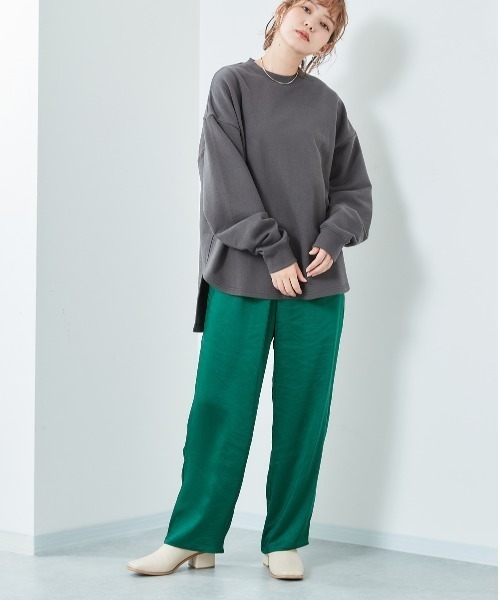 cepo（セポ）の「カラーサテンイージーパンツ（その他パンツ・レディース・ブラック/ベージュ/グレー/ブルー/グリーン/モカ・M）」の14枚目の写真