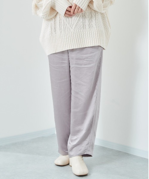 cepo（セポ）の「カラーサテンイージーパンツ（その他パンツ・レディース・ブラック/ベージュ/グレー/ブルー/グリーン/モカ・M）」の21枚目の写真