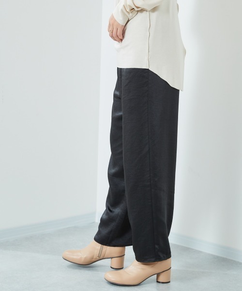 cepo（セポ）の「カラーサテンイージーパンツ（その他パンツ・レディース・ブラック/ベージュ/グレー/ブルー/グリーン/モカ・M）」の16枚目の写真