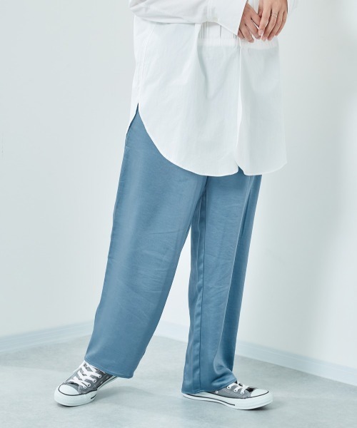 cepo（セポ）の「カラーサテンイージーパンツ（その他パンツ・レディース・ブラック/ベージュ/グレー/ブルー/グリーン/モカ・M）」の18枚目の写真