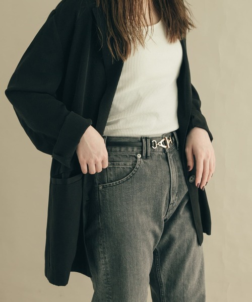 SMELLY(スメリー)の「バックスライドベルト(ベルト・レディース・ブラック/ベージュ系その他・-)」の3枚目の写真