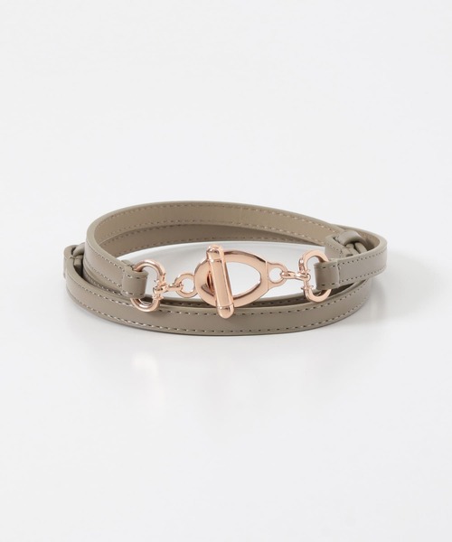 SMELLY(スメリー)の「バックスライドベルト(ベルト・レディース・ブラック/ベージュ系その他・-)」の6枚目の写真