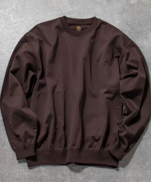 BATONER（バトナー）の「【BATONER/バトナー】DEGRACE CREWNECK KNIT #BN-21SM-023（スウェット・メンズ・ベージュ/ホワイト/ブラック/イエロー/ダークブラウン/インディゴブルー・M/L）」の4枚目の写真