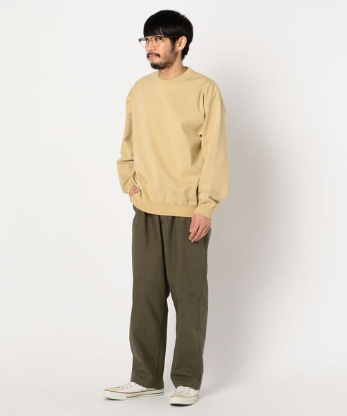 BATONER（バトナー）の「【BATONER/バトナー】DEGRACE CREWNECK KNIT #BN-21SM-023（スウェット・メンズ・ベージュ/ホワイト/ブラック/イエロー/ダークブラウン/インディゴブルー・M/L）」の7枚目の写真