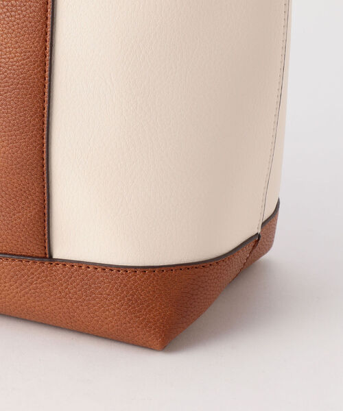 fredy repit（フレディレピ）の「フェイクレザーインポーチトートバッグ（トートバッグ・レディース・ブラック/キャメル・FREE）」の11枚目の写真