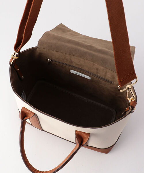 fredy repit（フレディレピ）の「フェイクレザーインポーチトートバッグ（トートバッグ・レディース・ブラック/キャメル・FREE）」の12枚目の写真