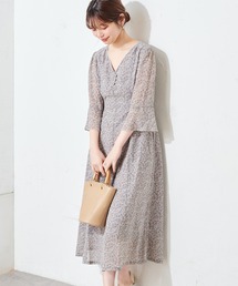 natural couture | 【WEB限定カラー有り】レトロ小花配色ワンピース(ワンピース)
