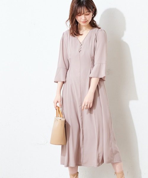 natural couture(ナチュラルクチュール)の「【WEB限定カラー有り】レトロ小花配色ワンピース(ワンピース・レディース・ミント/その他2/その他1/その他4/グレイッシュベージュ・FREE)」の2枚目の写真