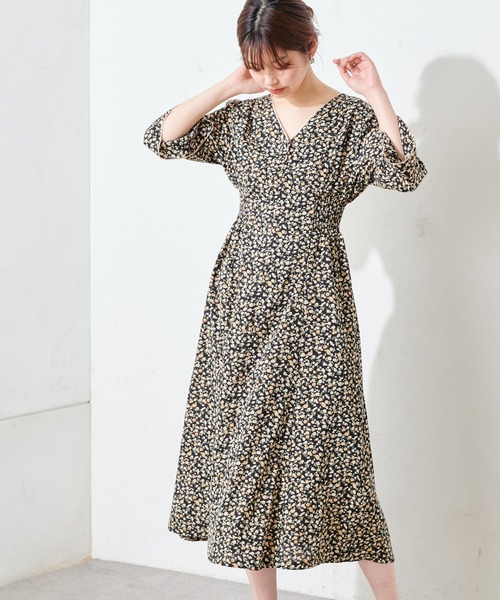 natural couture(ナチュラルクチュール)の「【WEB限定カラー有り】レトロ小花配色ワンピース(ワンピース・レディース・ミント/その他2/その他1/その他4/グレイッシュベージュ・FREE)」の19枚目の写真