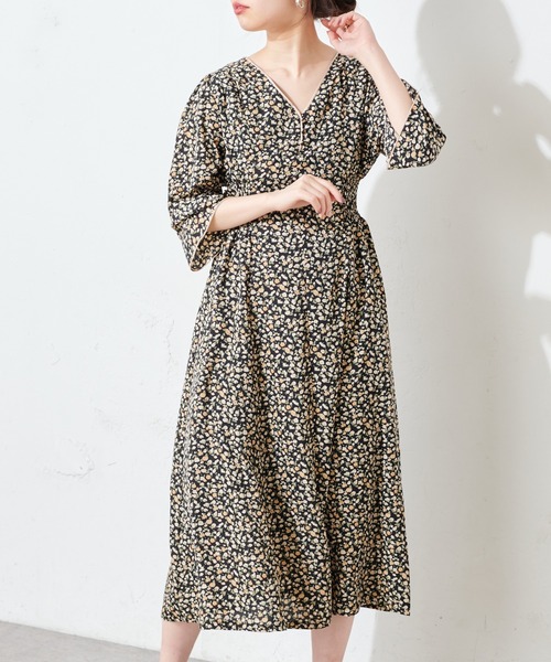 natural couture(ナチュラルクチュール)の「【WEB限定カラー有り】レトロ小花配色ワンピース(ワンピース・レディース・ミント/その他2/その他1/その他4/グレイッシュベージュ・FREE)」の20枚目の写真