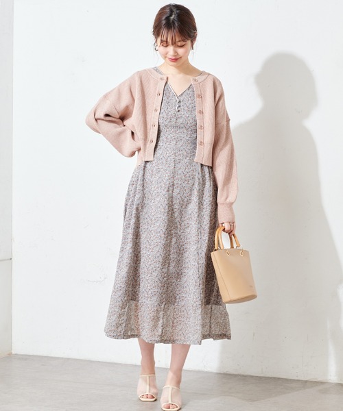 natural couture(ナチュラルクチュール)の「【WEB限定カラー有り】レトロ小花配色ワンピース(ワンピース・レディース・ミント/その他2/その他1/その他4/グレイッシュベージュ・FREE)」の14枚目の写真
