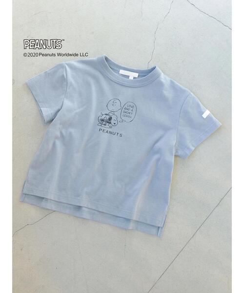 koe（コエ）の「PEANUTS Charlie Brown Tシャツ＊（Tシャツ/カットソー・キッズ・ベージュ/パープル/ブルー/グリーン・140/110cm/120cm/130cm）」の7枚目の写真