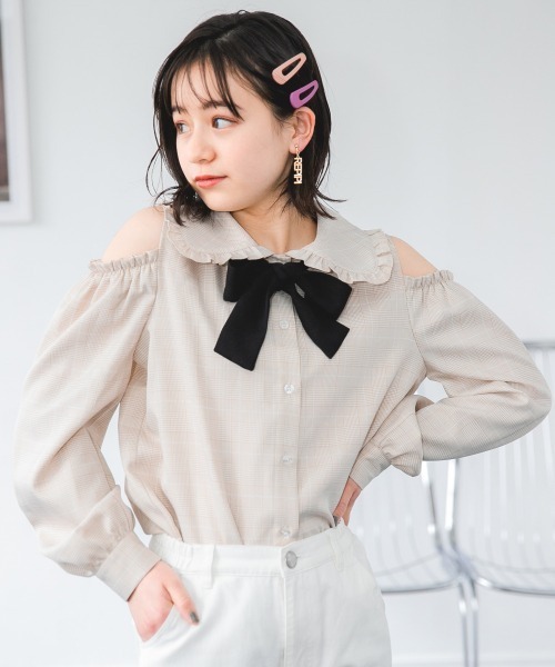 セール フリル襟肩あきシャツ シャツ ブラウス Repipi Armario レピピ アルマリオ のファッション通販 Zozotown