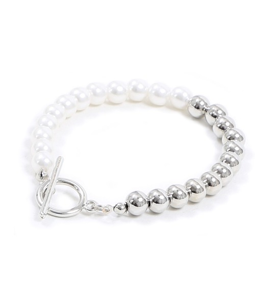 Figments(フィグメンツ)の「ボールチェーン&パールブレスレット(ブレスレット・レディース・シルバー・FREE)」の6枚目の写真