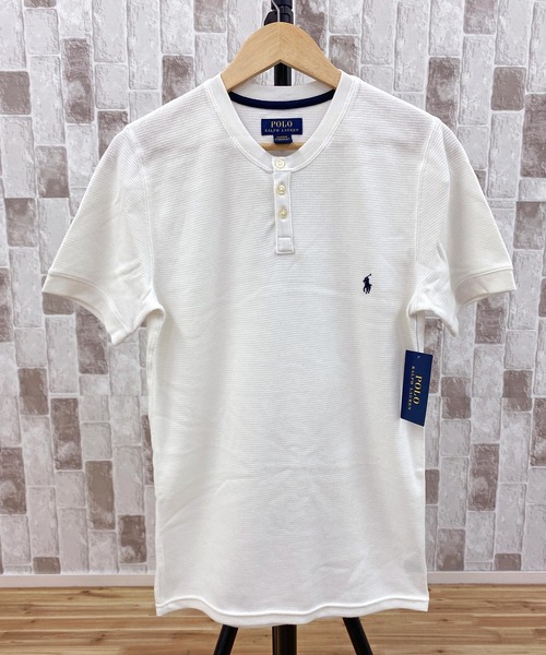 POLO RALPH LAUREN（ポロ ラルフ ローレン）の「サーマル ワッフル ヘンリーネック 半袖 Tシャツ（Tシャツ/カットソー・メンズ・ホワイト/ブラック/グレー/チャコール/ナチュラル/ネイビー・M/L/S）」の5枚目の写真