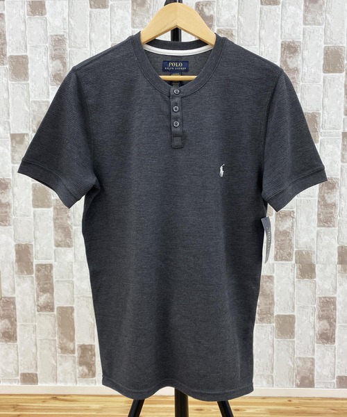 POLO RALPH LAUREN（ポロ ラルフ ローレン）の「サーマル ワッフル ヘンリーネック 半袖 Tシャツ（Tシャツ/カットソー・メンズ・ホワイト/ブラック/グレー/チャコール/ナチュラル/ネイビー・M/L/S）」の4枚目の写真