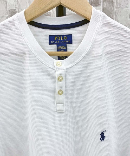 POLO RALPH LAUREN（ポロ ラルフ ローレン）の「サーマル ワッフル ヘンリーネック 半袖 Tシャツ（Tシャツ/カットソー・メンズ・ホワイト/ブラック/グレー/チャコール/ナチュラル/ネイビー・M/L/S）」の7枚目の写真