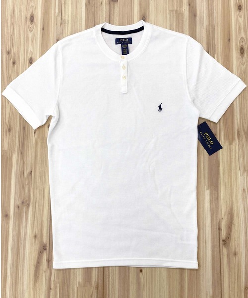 POLO RALPH LAUREN（ポロ ラルフ ローレン）の「サーマル ワッフル ヘンリーネック 半袖 Tシャツ（Tシャツ/カットソー・メンズ・ホワイト/ブラック/グレー/チャコール/ナチュラル/ネイビー・M/L/S）」の9枚目の写真