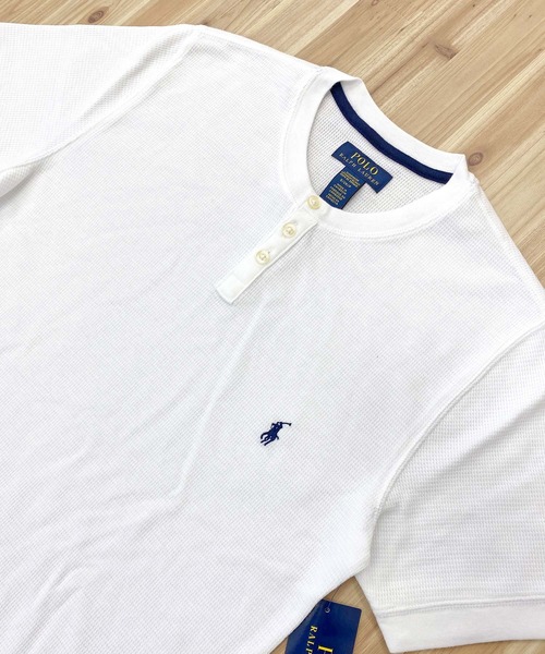POLO RALPH LAUREN（ポロ ラルフ ローレン）の「サーマル ワッフル ヘンリーネック 半袖 Tシャツ（Tシャツ/カットソー・メンズ・ホワイト/ブラック/グレー/チャコール/ナチュラル/ネイビー・M/L/S）」の10枚目の写真