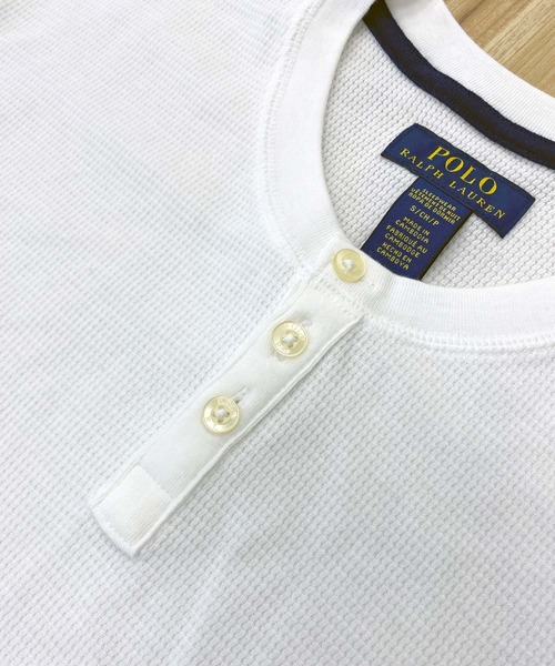 POLO RALPH LAUREN（ポロ ラルフ ローレン）の「サーマル ワッフル ヘンリーネック 半袖 Tシャツ（Tシャツ/カットソー・メンズ・ホワイト/ブラック/グレー/チャコール/ナチュラル/ネイビー・M/L/S）」の11枚目の写真