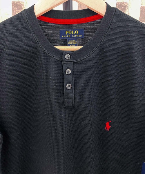 POLO RALPH LAUREN（ポロ ラルフ ローレン）の「サーマル ワッフル ヘンリーネック 半袖 Tシャツ（Tシャツ/カットソー・メンズ・ホワイト/ブラック/グレー/チャコール/ナチュラル/ネイビー・M/L/S）」の12枚目の写真