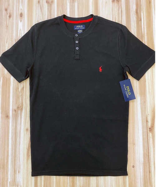 POLO RALPH LAUREN（ポロ ラルフ ローレン）の「サーマル ワッフル ヘンリーネック 半袖 Tシャツ（Tシャツ/カットソー・メンズ・ホワイト/ブラック/グレー/チャコール/ナチュラル/ネイビー・M/L/S）」の14枚目の写真