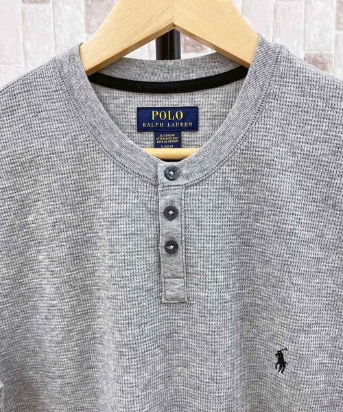 POLO RALPH LAUREN（ポロ ラルフ ローレン）の「サーマル ワッフル ヘンリーネック 半袖 Tシャツ（Tシャツ/カットソー・メンズ・ホワイト/ブラック/グレー/チャコール/ナチュラル/ネイビー・M/L/S）」の16枚目の写真