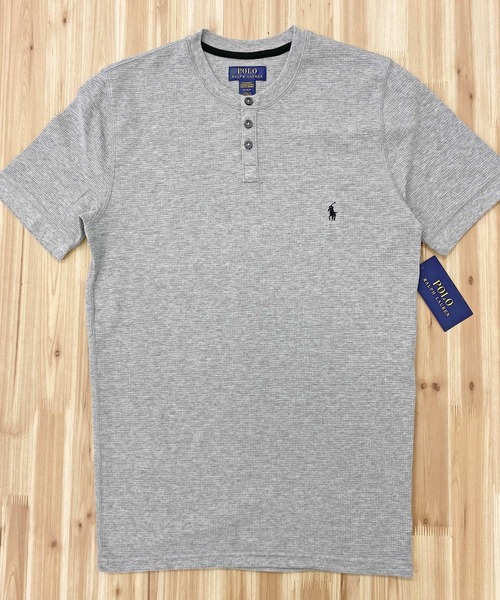 POLO RALPH LAUREN（ポロ ラルフ ローレン）の「サーマル ワッフル ヘンリーネック 半袖 Tシャツ（Tシャツ/カットソー・メンズ・ホワイト/ブラック/グレー/チャコール/ナチュラル/ネイビー・M/L/S）」の18枚目の写真