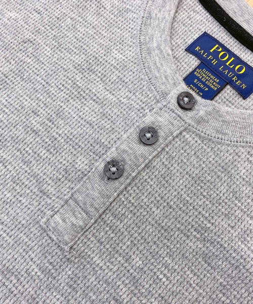 POLO RALPH LAUREN（ポロ ラルフ ローレン）の「サーマル ワッフル ヘンリーネック 半袖 Tシャツ（Tシャツ/カットソー・メンズ・ホワイト/ブラック/グレー/チャコール/ナチュラル/ネイビー・M/L/S）」の20枚目の写真