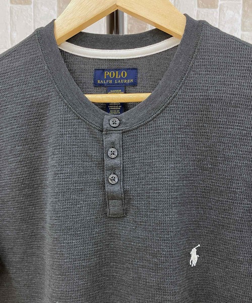 POLO RALPH LAUREN（ポロ ラルフ ローレン）の「サーマル ワッフル ヘンリーネック 半袖 Tシャツ（Tシャツ/カットソー・メンズ・ホワイト/ブラック/グレー/チャコール/ナチュラル/ネイビー・M/L/S）」の21枚目の写真