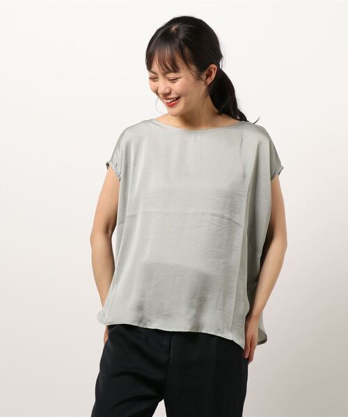 KOBE LETTUCE（コウベレタス）の「ヴィンテージサテンバック開きドルマンプルオーバー（シャツ/ブラウス・レディース・ライトベージュ/パープル/ブラウン系その他/ミント・FREE）」の7枚目の写真