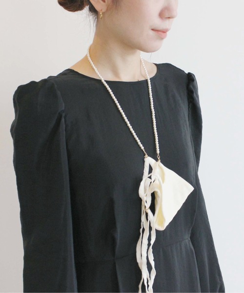 kaene（カエン）の「マスクチェーン・ネックレス（D）（ネックレス・レディース・ホワイト・FREE）」の4枚目の写真