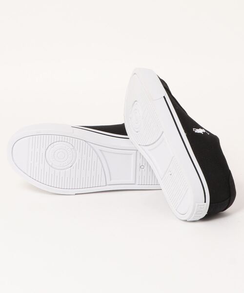 POLO RALPH LAUREN(ポロ ラルフ ローレン)の「【POLO Ralph Lauren】ブランド ロゴ 刺繍 キャンバス スニーカー(BRISBANE LITE)(RF102778)(EL)(スニーカー・レディース・ブラック×ホワイト/ホワイト×ネイビー/ネイビー×ホワイト・5/4h/4)」の5枚目の写真