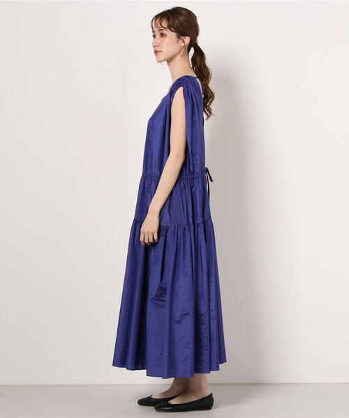 RITO（リト）の「RITO（リト）Vネックドレス（ワンピース・レディース・ブルー/ベージュ・36）」の3枚目の写真