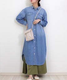 (Emma)デニムシャツワンピース