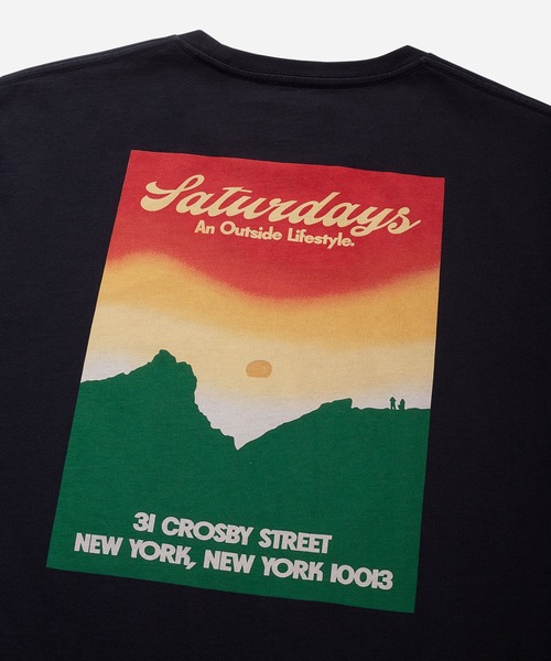 Saturdays NYC（サタデーズ ニューヨークシティ ）の「Landscape Washed Standard Tee（Tシャツ/カットソー・メンズ・ブラック/イエロー/オリーブ・S/X-SMALL/L/M/XL）」の4枚目の写真
