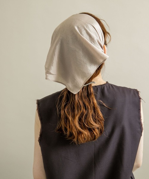 SMELLY（スメリー）の「スカーフターバン（ヘアバンド・レディース・ベージュ/ミント・-）」の4枚目の写真