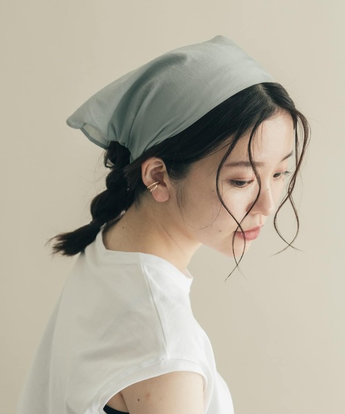 SMELLY（スメリー）の「スカーフターバン（ヘアバンド・レディース・ベージュ/ミント・-）」の14枚目の写真