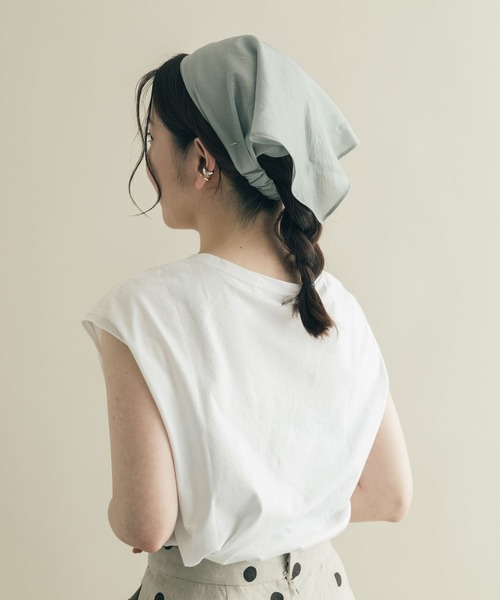 SMELLY（スメリー）の「スカーフターバン（ヘアバンド・レディース・ベージュ/ミント・-）」の15枚目の写真